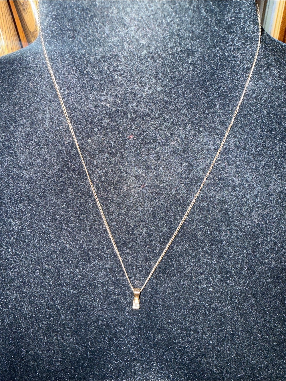 😍Vintage 10K .1Diamind Pendent with XL 1/20 12K GF Chain